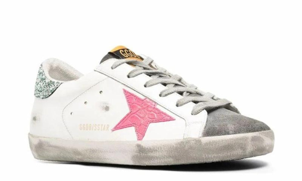 Golden Goose Wmns Superstar 'White Light Gray Pink'