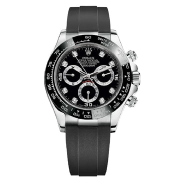Daytona White Gold Black Dial Oysterflex Strap 116519LN-0025