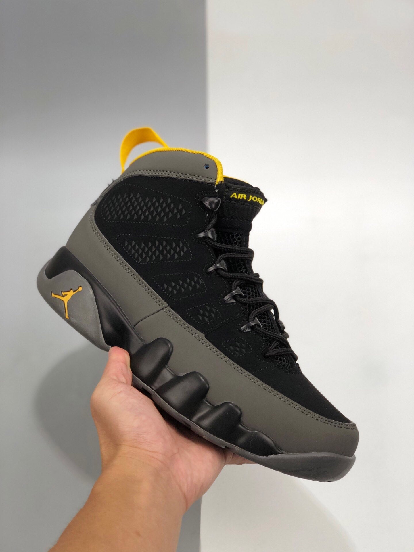 black university gold jordan 9