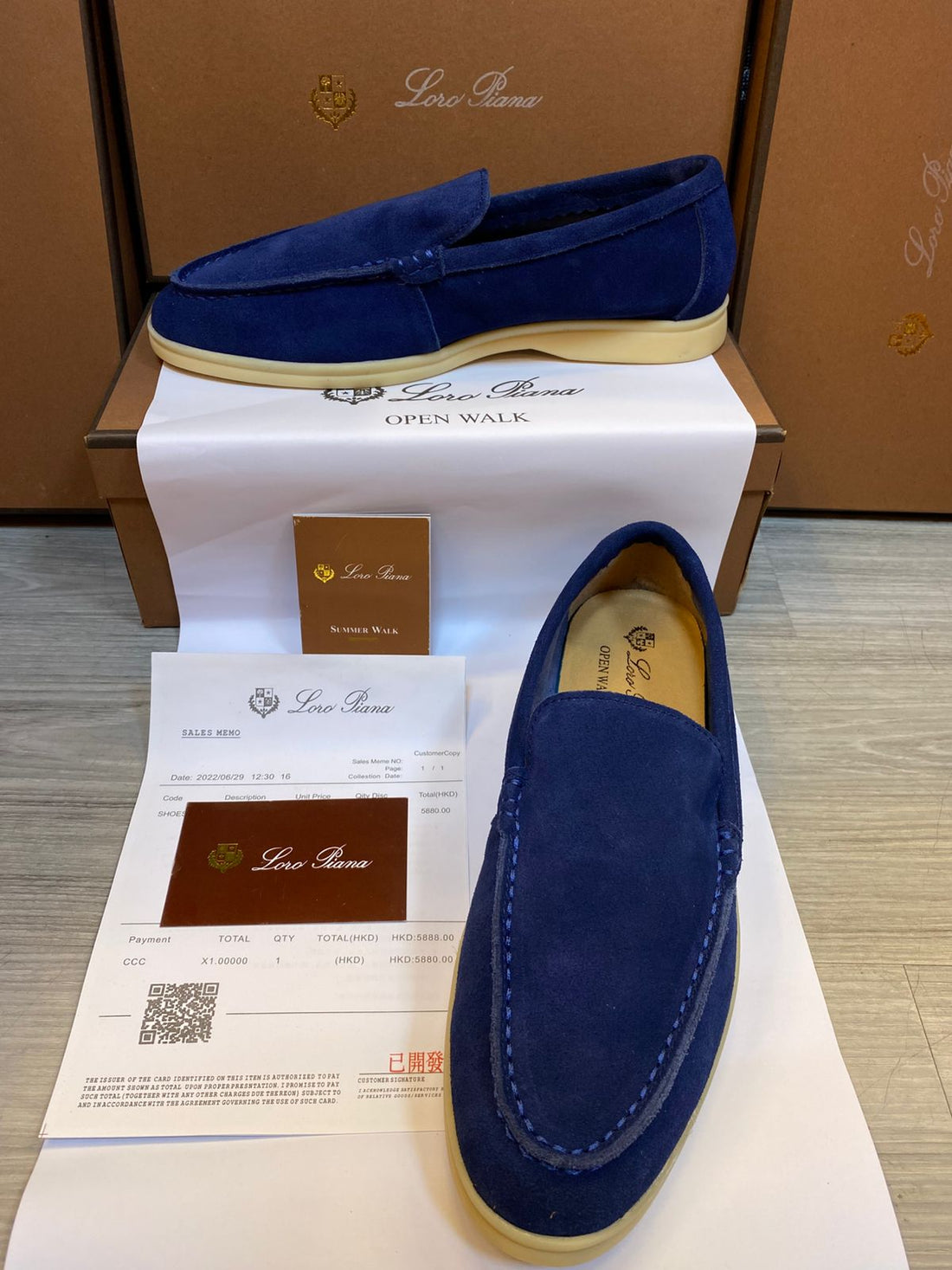 Loro Piana Blue Men's Loafers