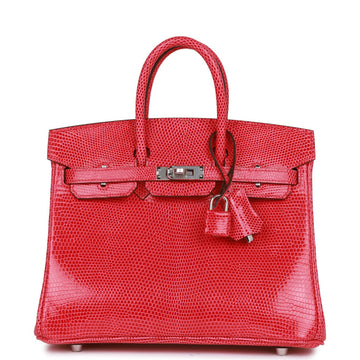 Hermès Birkin 25 Rose Extreme Lizard Palladium Hardware