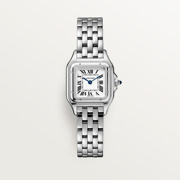 PANTHÈRE DE CARTIER WATCH, SMALL MODEL Small model, quartz movement, steel