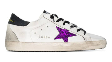 Golden Goose Superstar Leather Trainers - White/Purple/Black