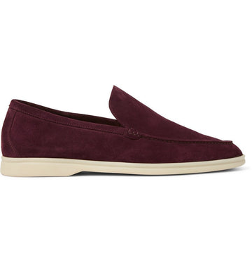 Loro Piana - Summer Walk Suede Loafers - Burgundy