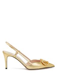 Valentino Garavani - VLogo Signature Gold Leather Heels
