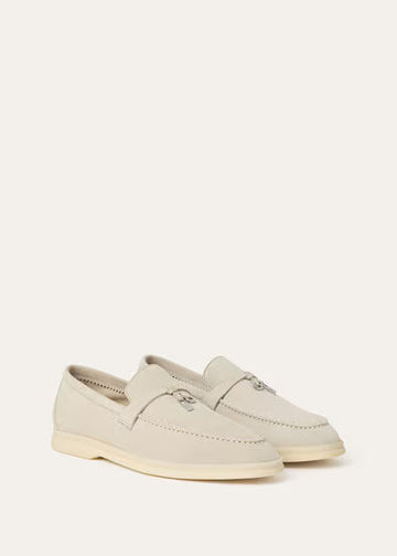 Loro Piana Summer Charms Walk Loafer Pearl Powder