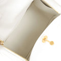 Hermès Mini Lindy White Swift Gold Hardware