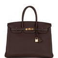 Hermès Birkin 35 Rouge Sellier Clemence Gold Hardware