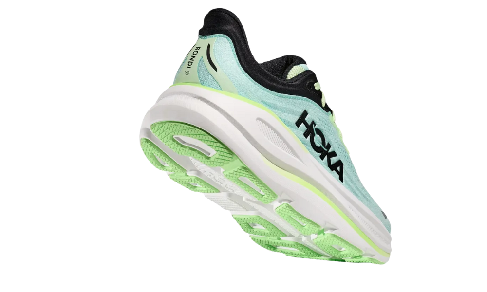 Hoka Bondi 9 "luna moth / blue spark"