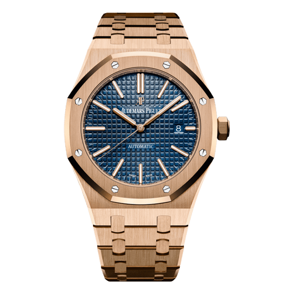 Audemars Piguet Royal Oak 41mm Rose Gold Blue Dial Watch
