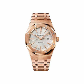 Audemars Piguet Royal Oak 41mm 18kt Rose Gold Silver Watch