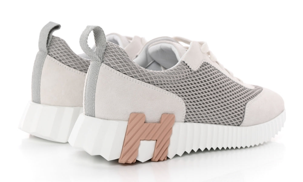 Hermès Air Mesh Suede Goatskin Bouncing  "Gris Lulea White"