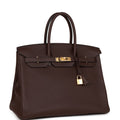 Hermès Birkin 35 Rouge Sellier Clemence Gold Hardware