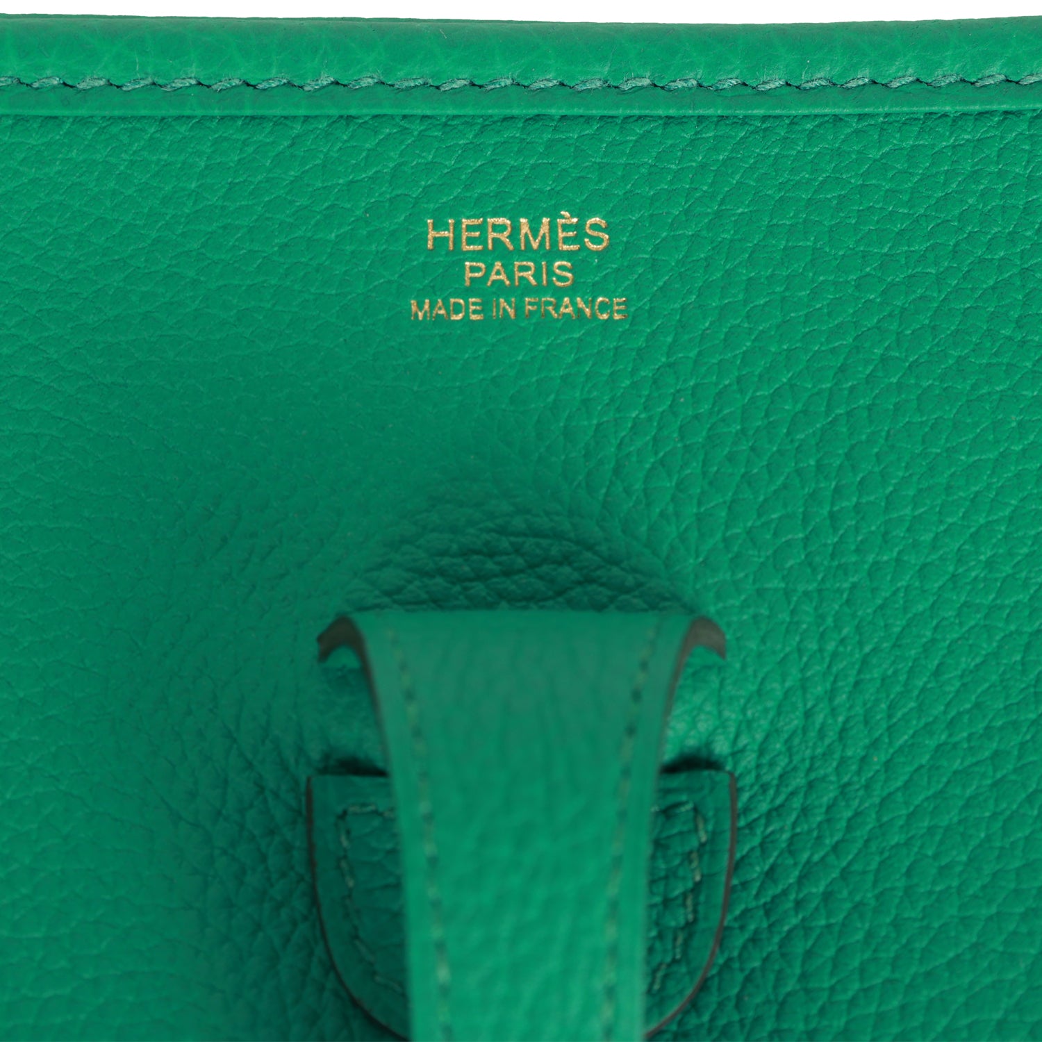 Hermès Evelyne III PM Vert Jade Clemence Gold Hardware