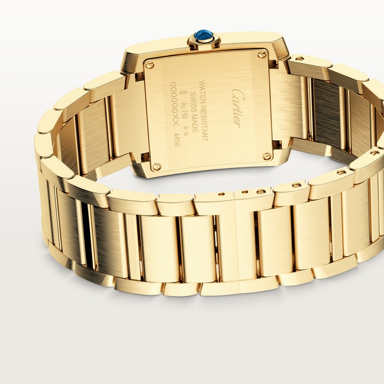 TANK FRANÇAISE WATCH Medium model, quartz movement, yellow gold