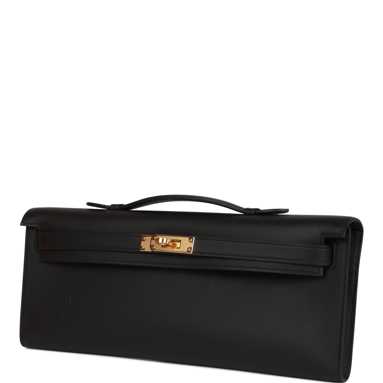 Hermès Kelly Cut Black Swift Gold Hardware
