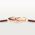36 mm, movimiento de cuarzo, oro rosa, cuero