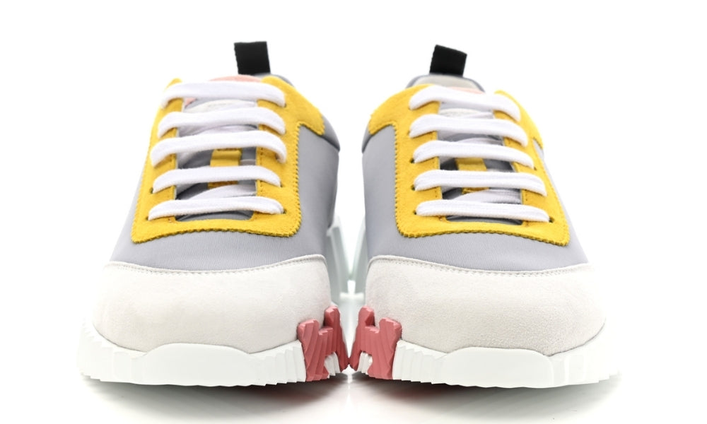 Hermès Technical Canvas Suede Goatskin Bouncing  "Gris Multicolor"