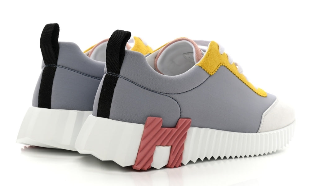 Hermès Technical Canvas Suede Goatskin Bouncing  "Gris Multicolor"
