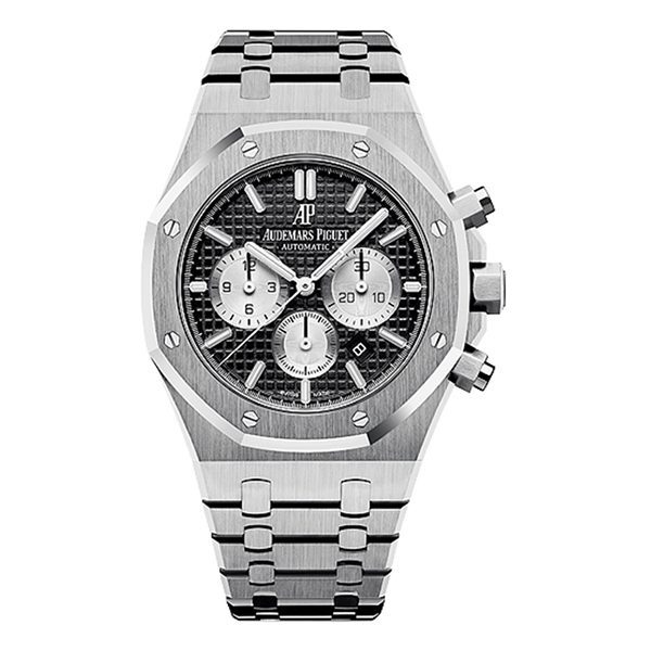 Audemars Piguet Royal Oak Chronograph Watch With Sleek Black Dial