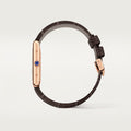 TANK LOUIS CARTIER WATCH Large model, hand-wound mechanical movement, rose gold, leather