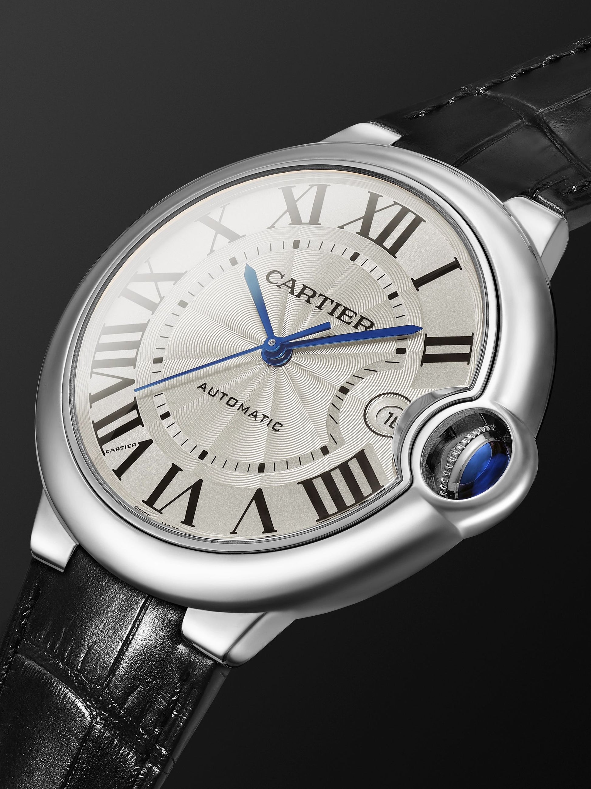 Automatic 40mm Stainless Steel and Alligator Watch, Ref. No. WSBB0039