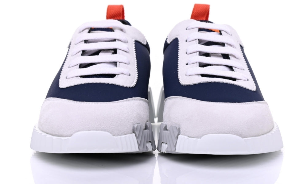 Hermès Suede and Nylon Boucning "Navy Blue/Grey"