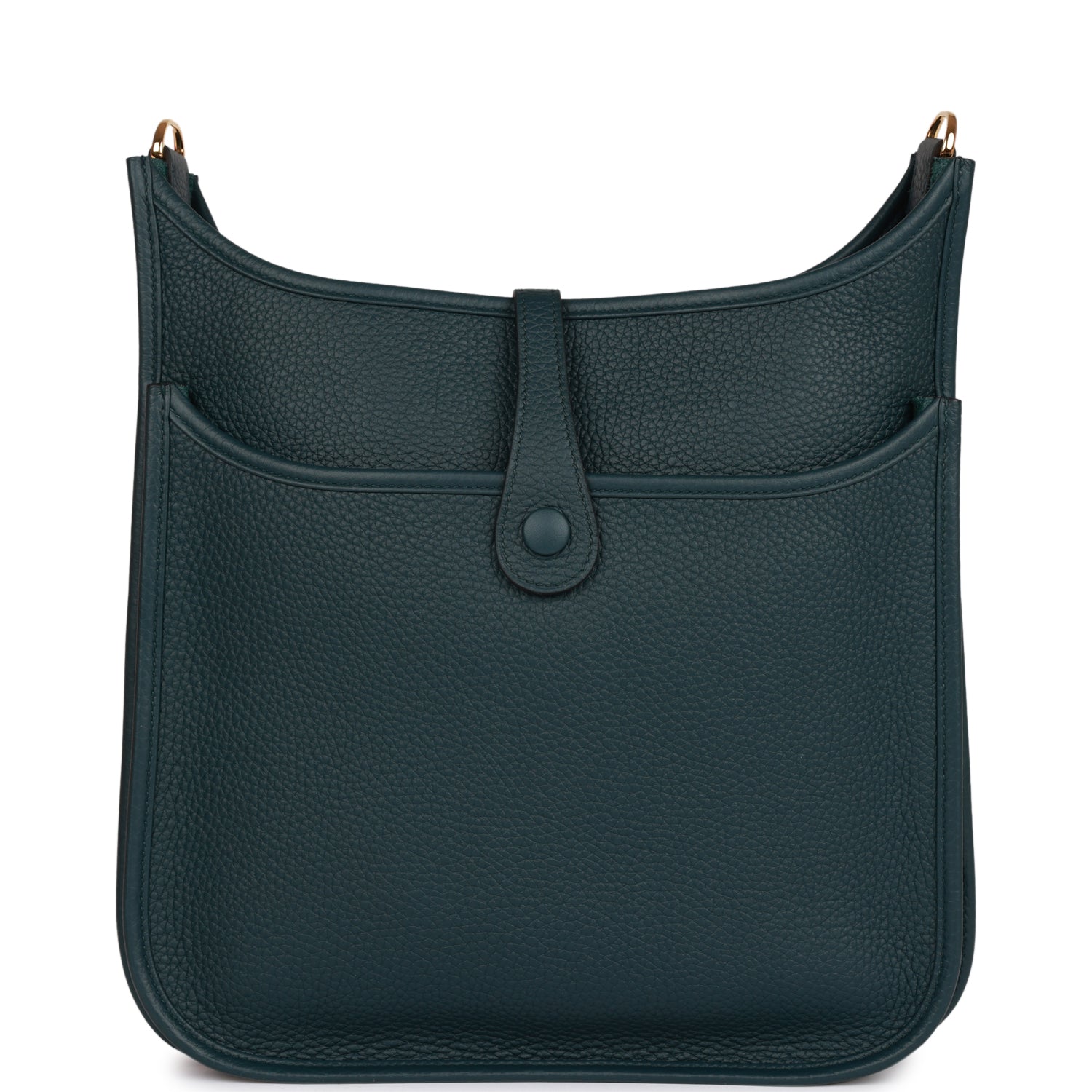 Hermès Evelyne PM Vert Cypress Clemence Gold Hardware