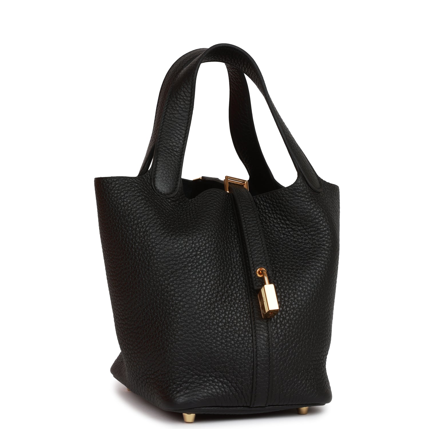 Hermès Picotin Lock 18 Black Clemence Gold Hardware