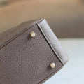 Hermes mini lindy TC 20 elephant gray gold buckle