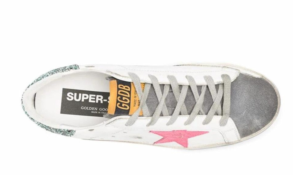 Golden Goose Wmns Superstar 'White Light Gray Pink'