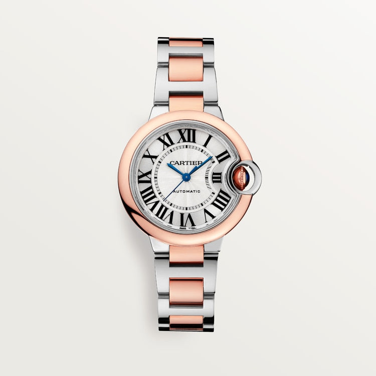 33 mm, movimiento mecánico de carga automática, oro rosa, acero