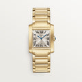 TANK FRANÇAISE WATCH Medium model, quartz movement, yellow gold