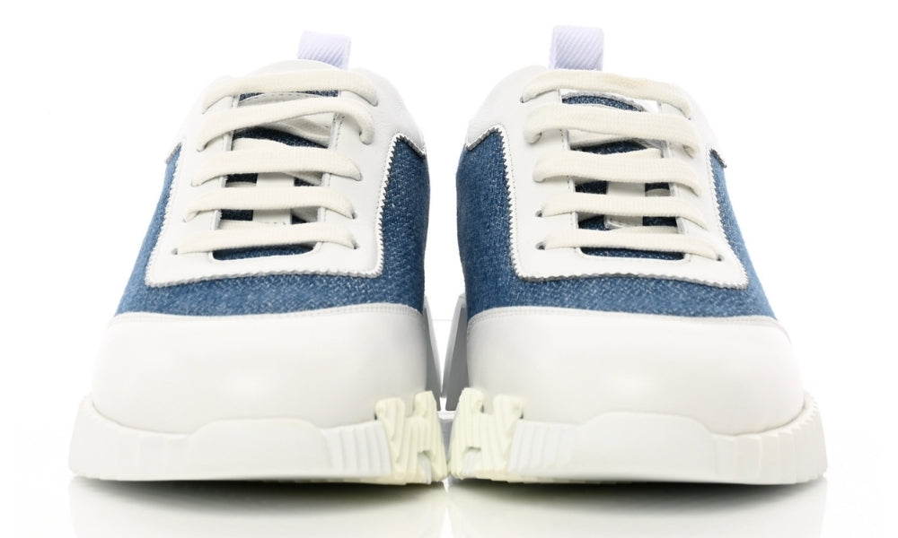 Hermès Denim Suede Goatskin Bouncing  "Bleu Clair White"