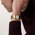 TANK FRANÇAISE WATCH Medium model, quartz movement, yellow gold