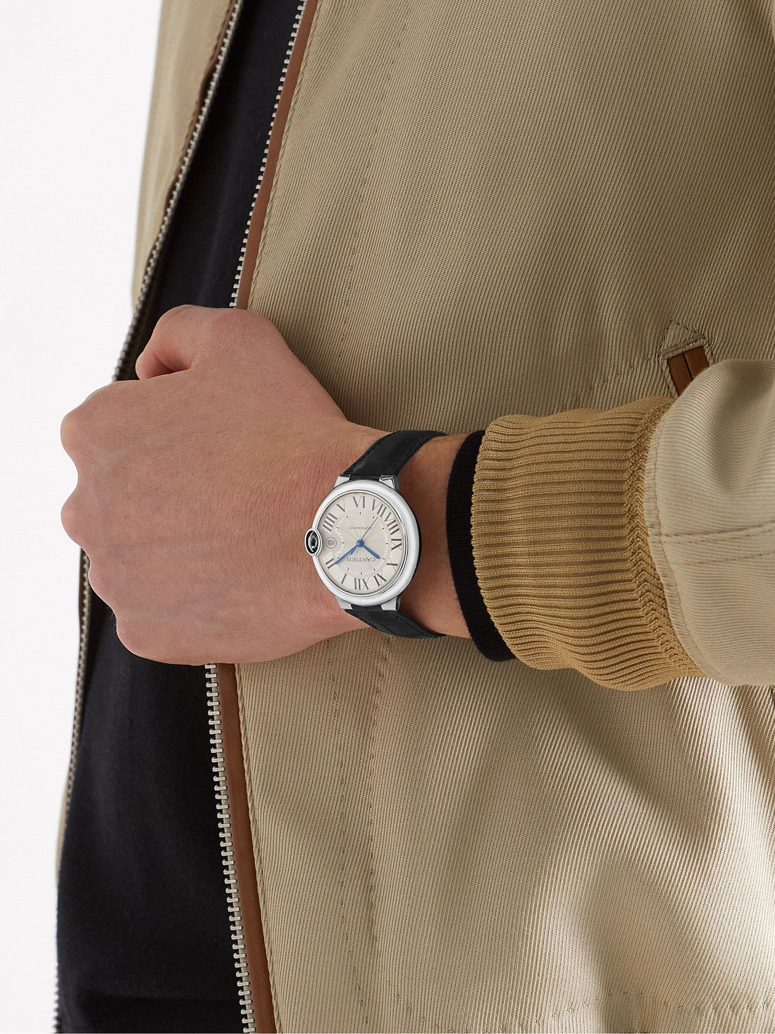 Automatic 40mm Stainless Steel and Alligator Watch, Ref. No. WSBB0039