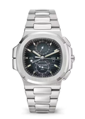a Patek Philippe Nautilus Travel Time Chronograph reference 5990/1A