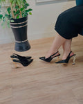 Saint Laurent Opyum Slingback Pumps Black