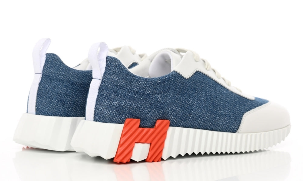 Hermès Denim Suede Goatskin Bouncing  "Bleu Clair White"