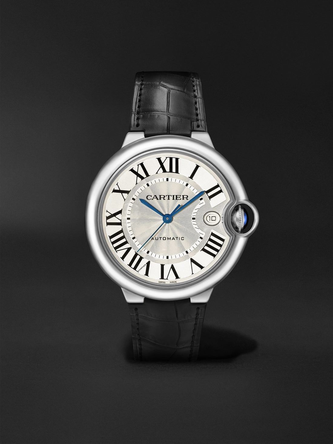 Automatic 40mm Stainless Steel and Alligator Watch, Ref. No. WSBB0039