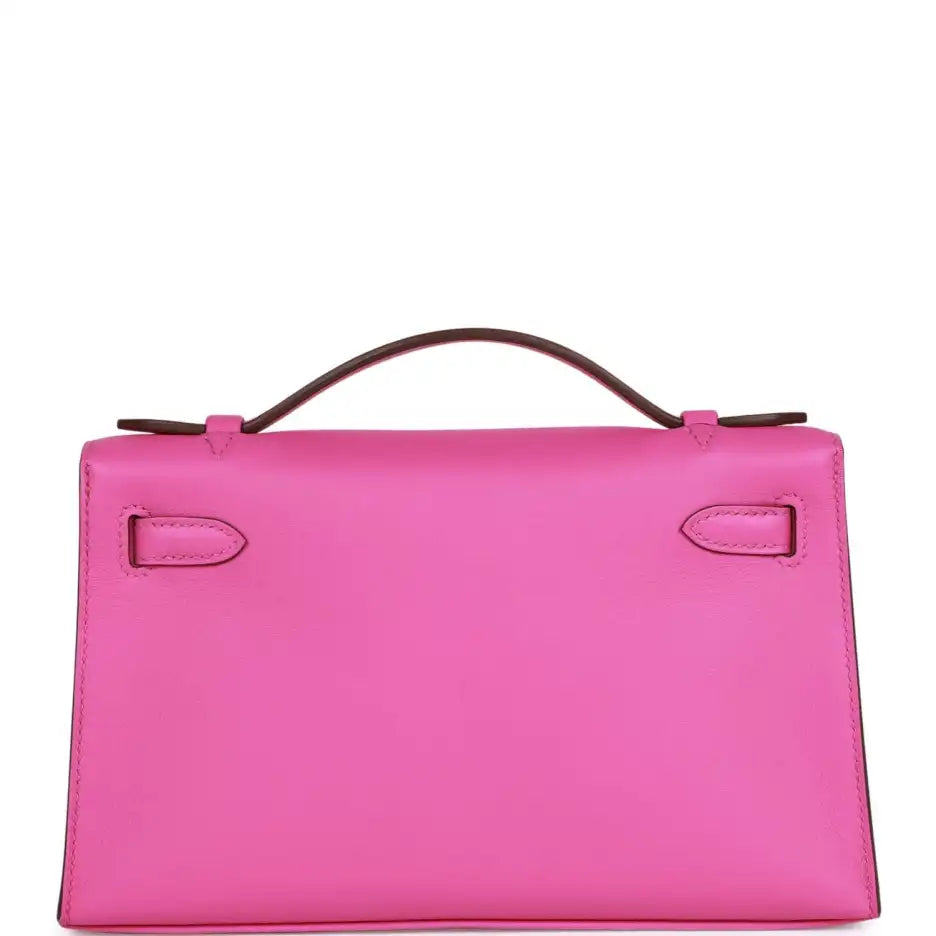 Hermès Kelly Pochette Magnolia Swift Palladium Hardware