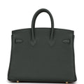 Hermès Birkin 25 Vert Fonce Togo Gold Hardware