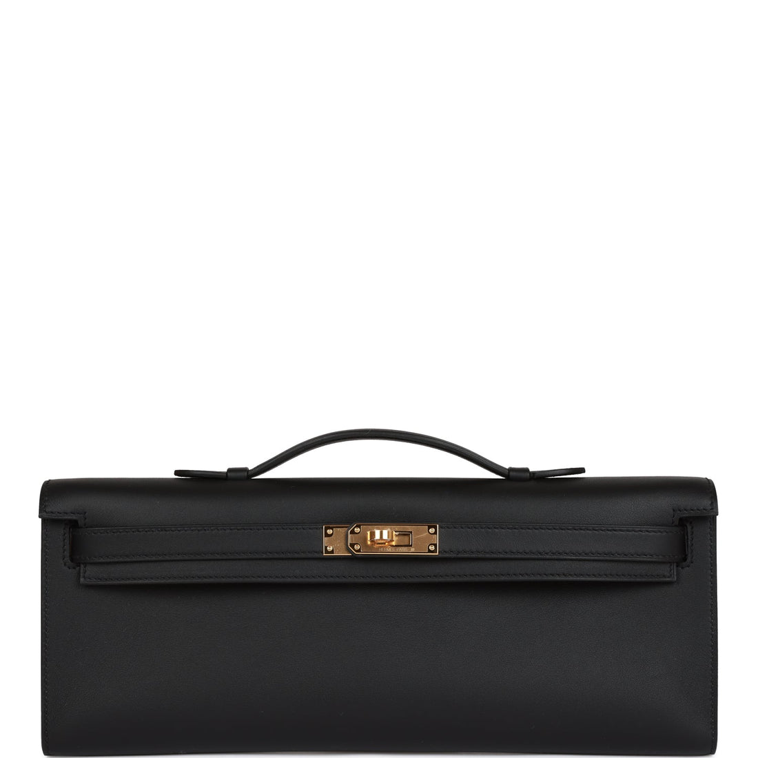 Hermès Kelly Cut Black Swift Gold Hardware