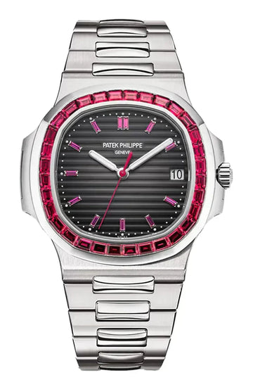 Patek Philippe Nautilus Platinum Ruby Bezel Limited Edition Men's Watch