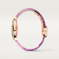 33 mm, movimiento automático, oro rosa, diamantes, piel