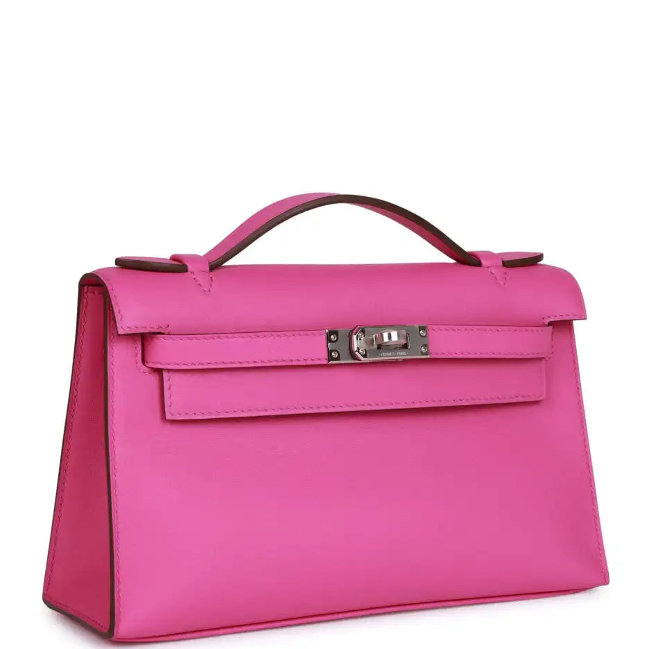 Hermès Kelly Pochette Magnolia Swift Palladium Hardware