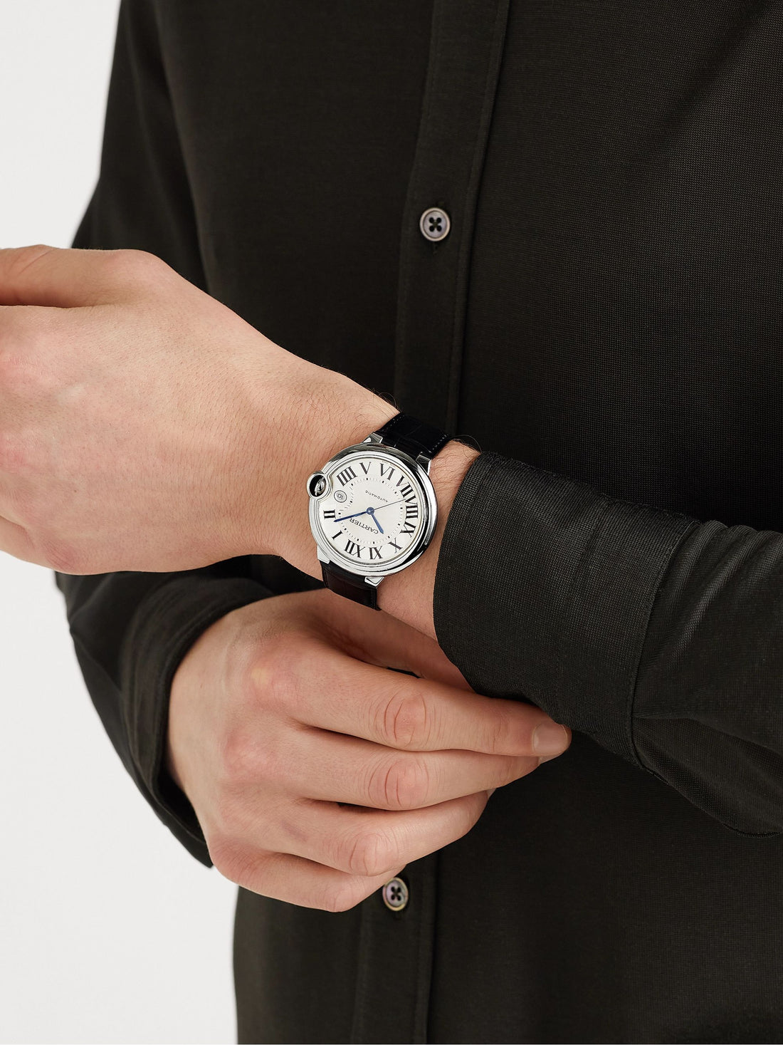 Automatic 42mm Stainless Steel and Alligator Watch, Ref. No. WSBB0026