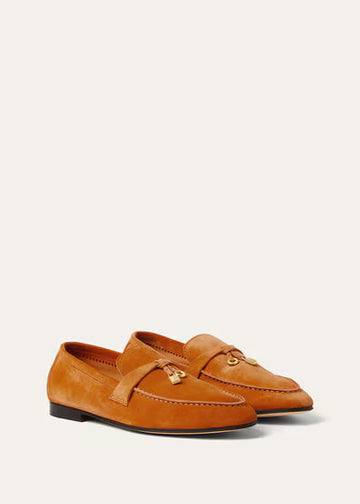 Loro Piana Summer Joan Loafer Citrus Orange