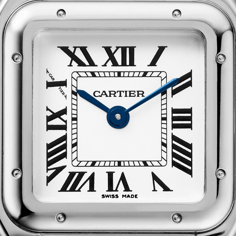 PANTHÈRE DE CARTIER WATCH, SMALL MODEL Small model, quartz movement, steel