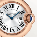 36 mm, movimiento de cuarzo, oro rosa, cuero